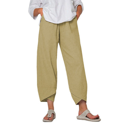 Solid Color Loose Casual Straight-leg Wide Leg Pants