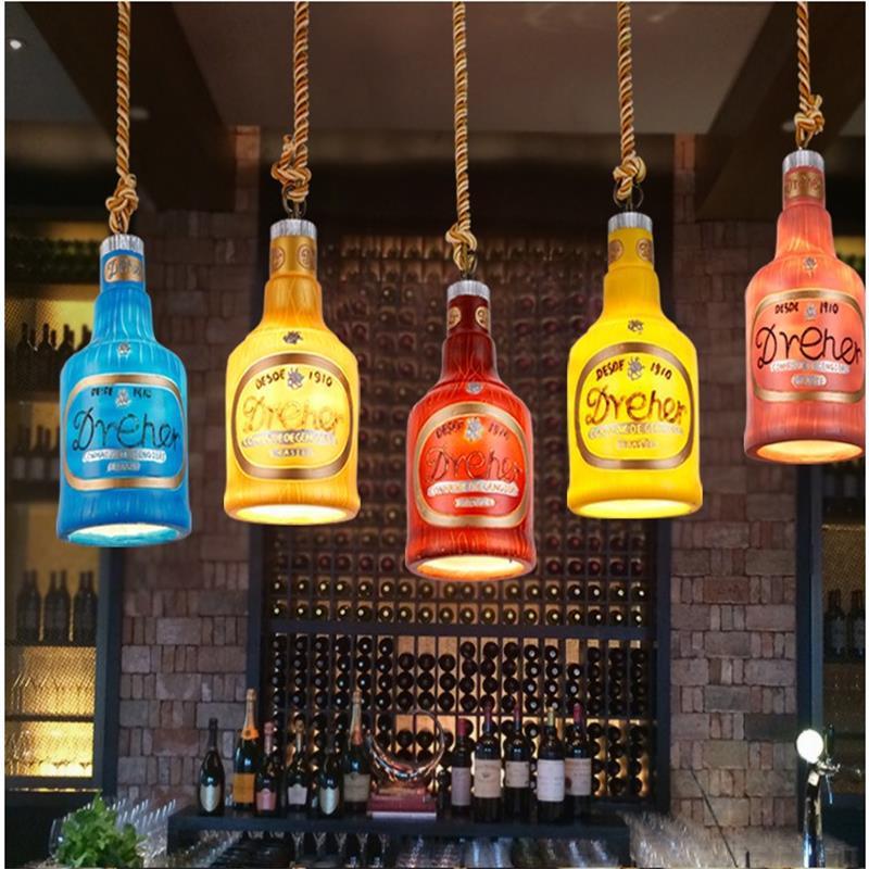 Wine Bottle Pendant Creative Lighting Personality Wine Bottle Lights