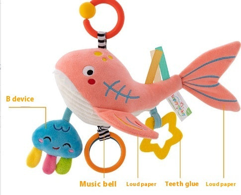 Baby Music Pulling Bell Doll Stroller Pendant Car Safety Seat Comfort Toy