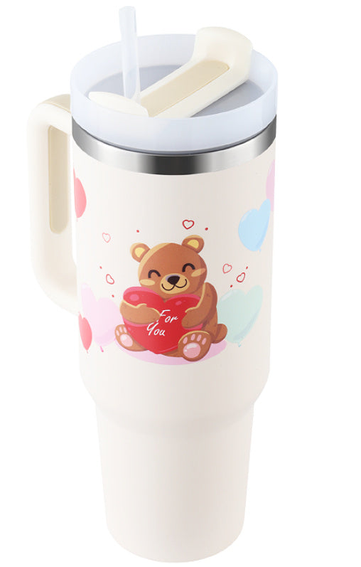 Spill-proof tumbler with lid and straw