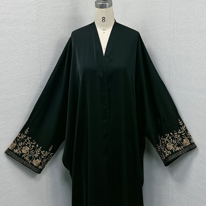 Middle East Dubai Women's Embroidered Bat Sleeve Loose Cardigan