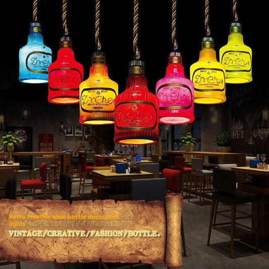 Wine Bottle Pendant Creative Lighting Personality Wine Bottle Lights