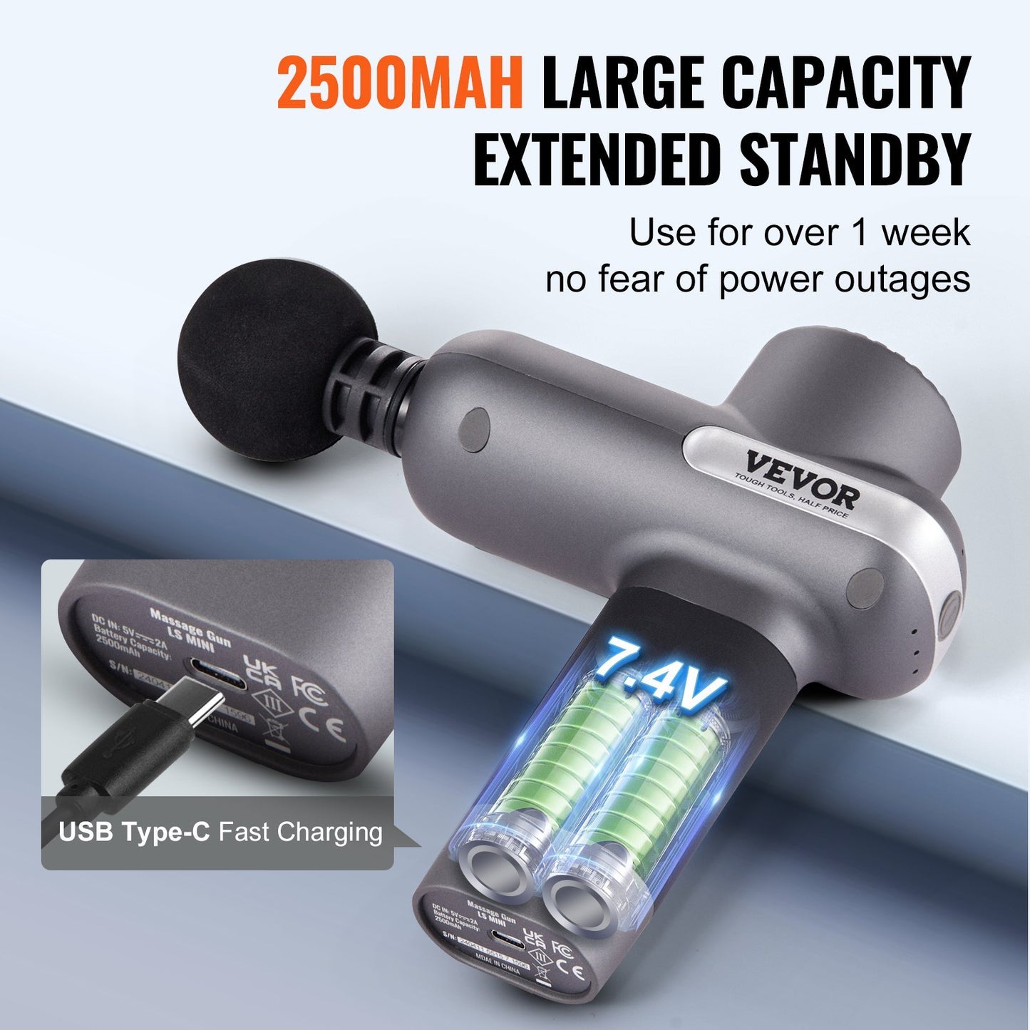 Portable massage gun with carrying case