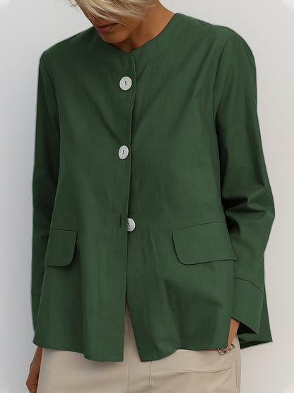 Jacket Women's Casual Temperament Women's Clothing High-end Solid Color Shirt Jacket