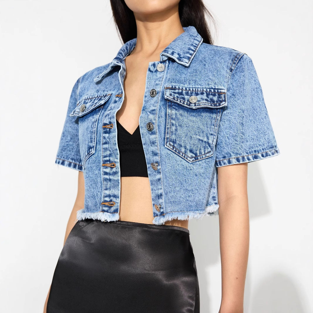 Casual Versatile Slimming Coat Denim Women's Wear Coat