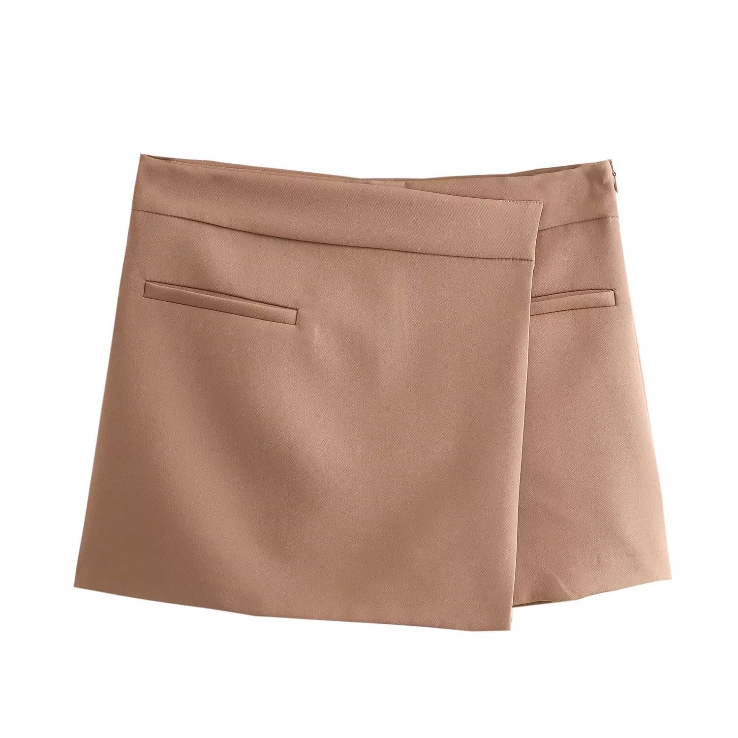 Asymmetric Solid Color All-match Culottes