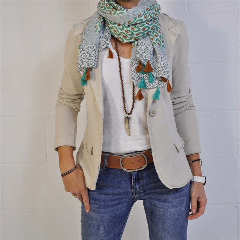 Lapel One Button Fashion Small Suit Ladies