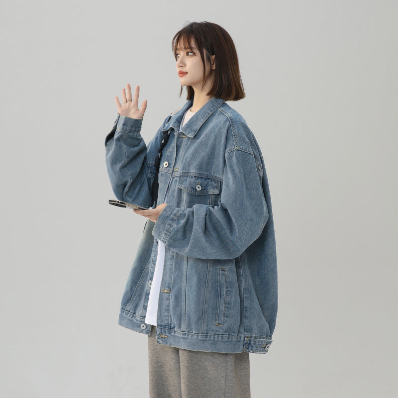 American Retro Loose Versatile Denim Jacket