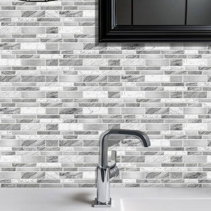 Irregular Shape Modern Grey Marble Pattern Peel And Stick Wallpaper Kitchen Bathroom Tile Stickers