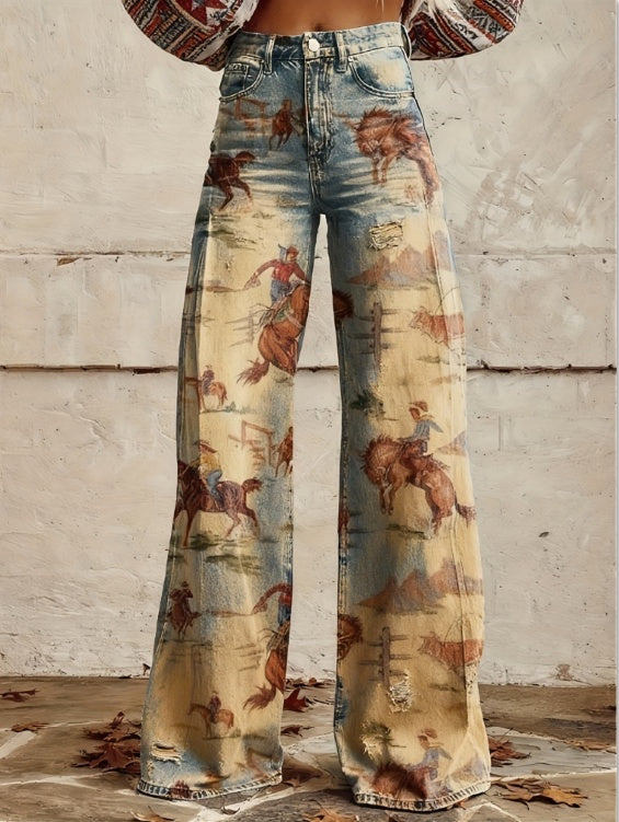 Women's Casual Pants Thin Imitation Jeans