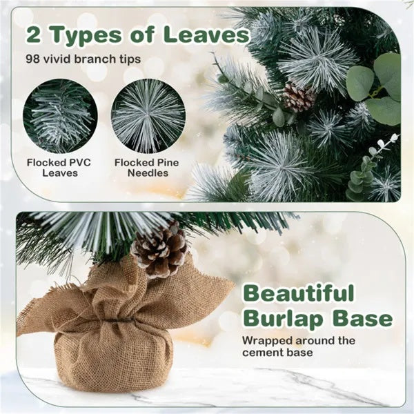 3 FT Pre-Lit Artificial Mini Christmas Tree