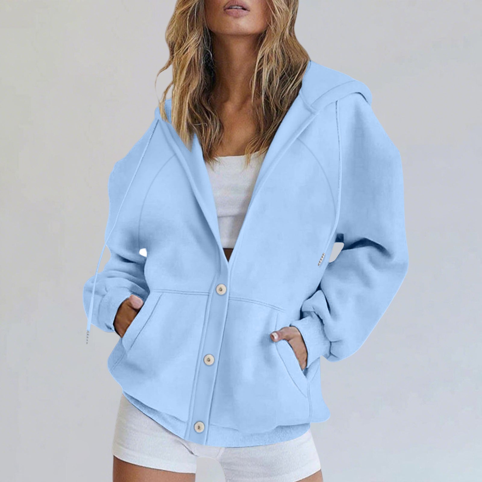Women's Casual Cardigan Sweatshirt Jacket