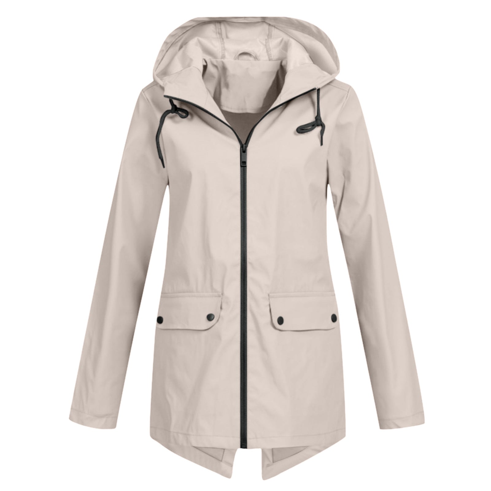 Waterproof Clothing Zipper Hooded Lightweight Outdoor Waterproof Raincoat Jacket Thin Outdoor Coat For Women