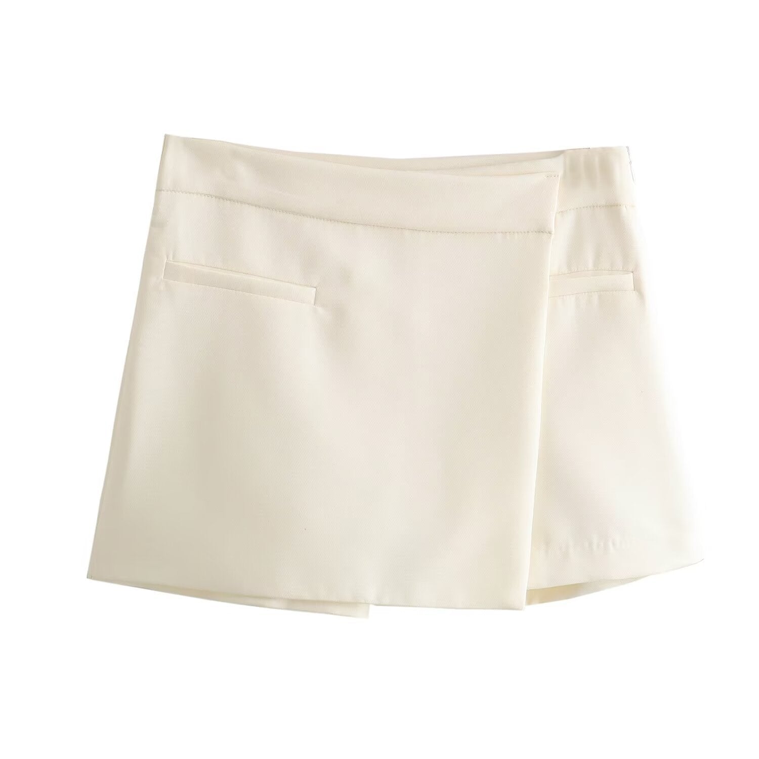 Asymmetric Solid Color All-match Culottes