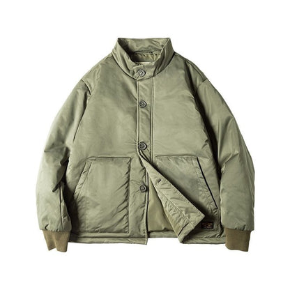 Workwear Japanese Single-breasted Coat For Men Winter