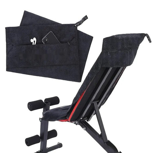 Sports Gym Towel Hooded Invisible Zipper Apron