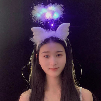 Angel Headband Christmas Headwear With Lights