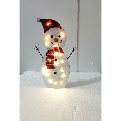 Christmas Scene Decoration With LED Lights Christmas Snowman Ornaments