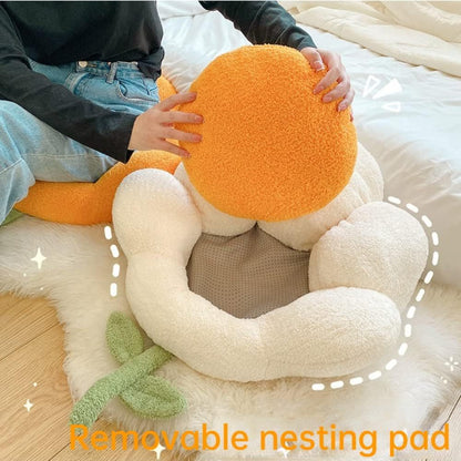 Flower Shaped Cat Nest Soft Non Slip Thick Comfortable Bed Multifunctional Cushion Suitable For Small Cats And Dogs