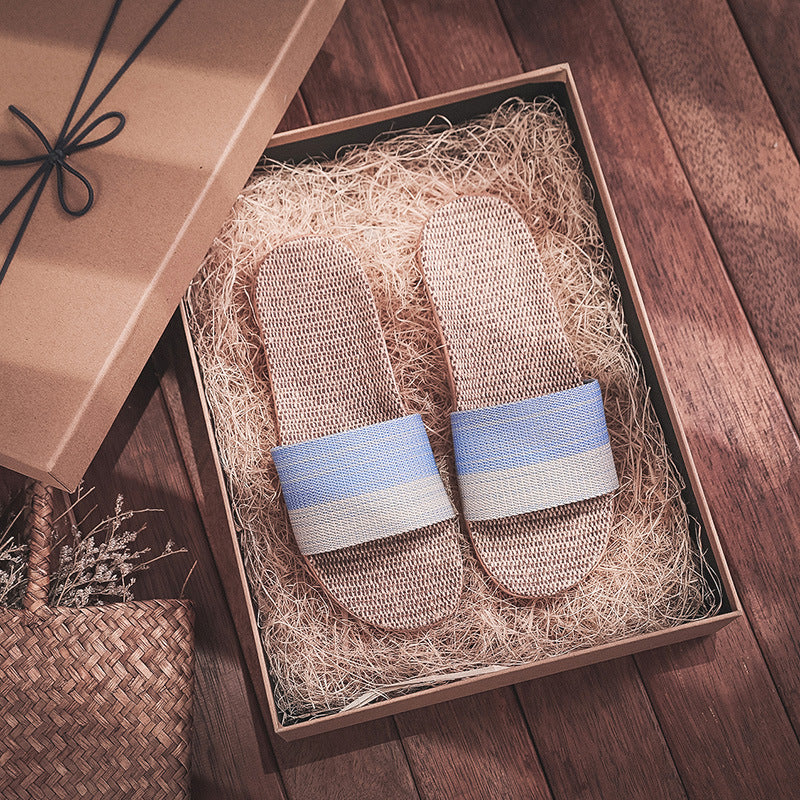 Linen slippers