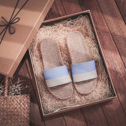 Linen slippers