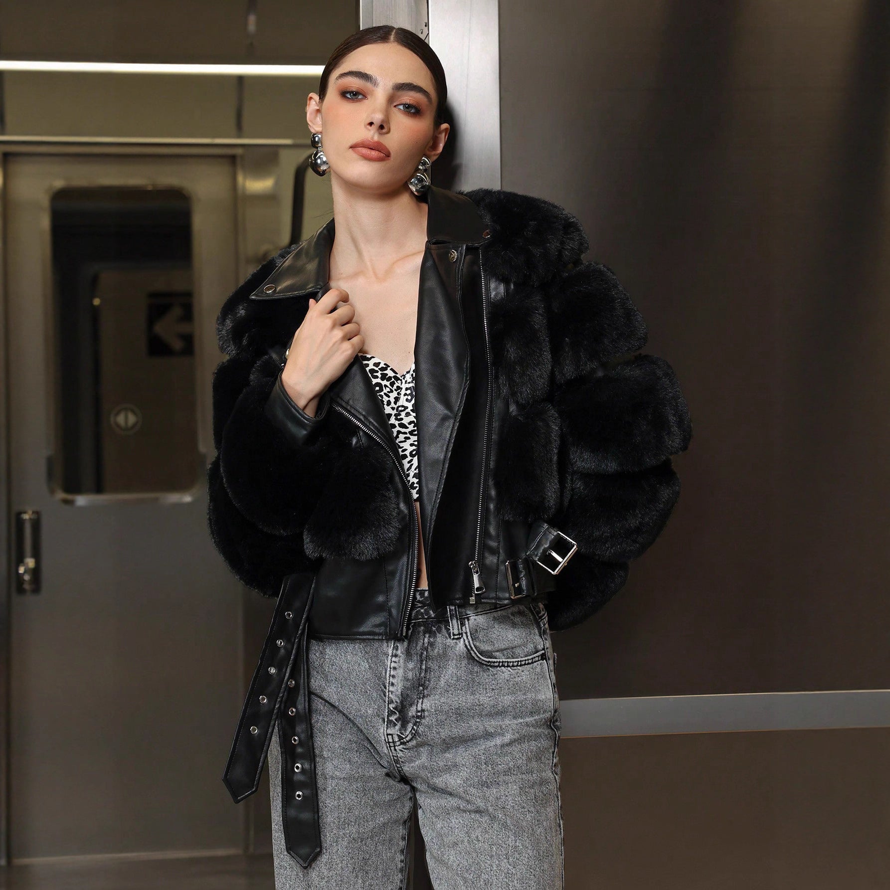 Imitation Animal Warm-keeping And Cold-proof Casual Outdoor Personality Winter Coat