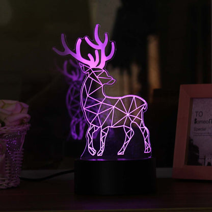 Christmas 3D table lamp colorful touch acrylic atmosphere light