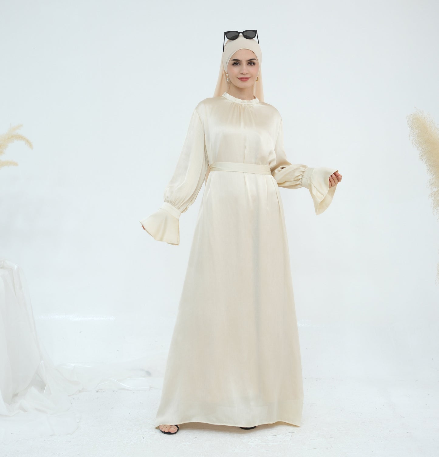 European And American Dubai Elegant Satin Dress