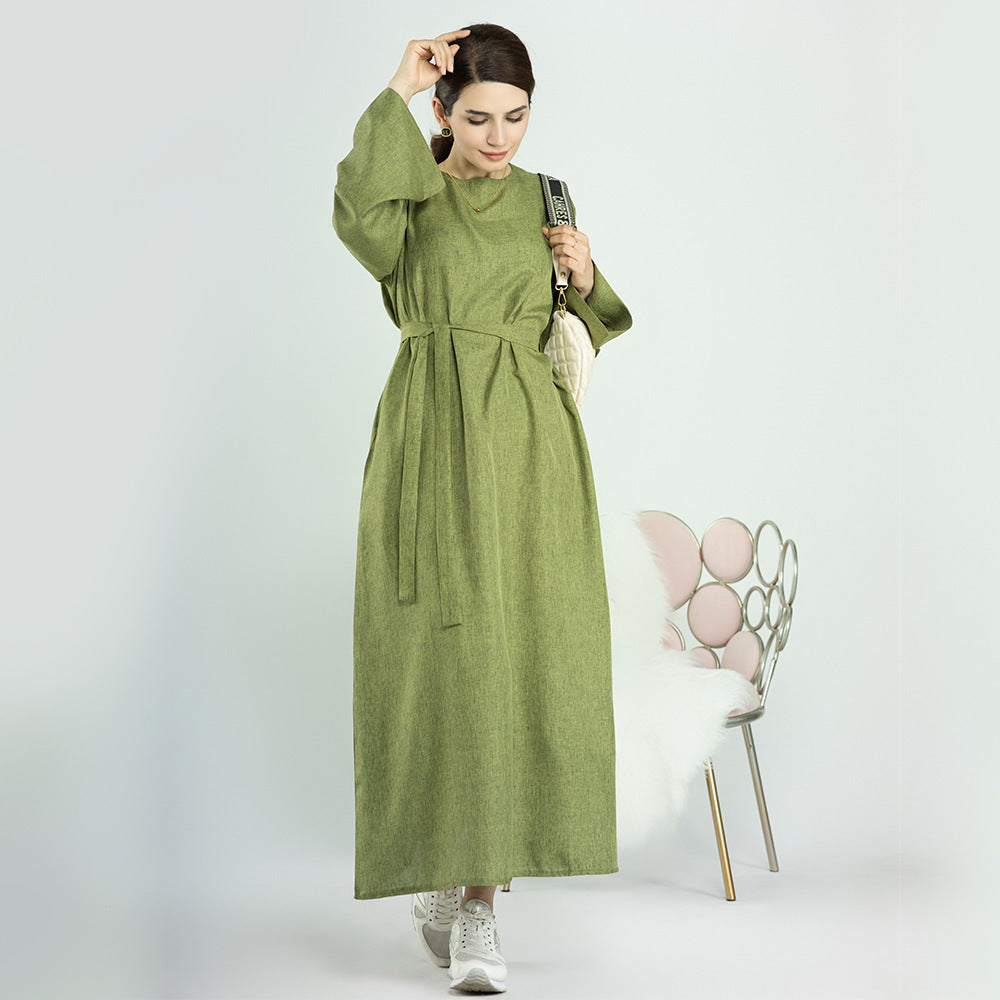 Women's Dubai Casual Solid Color Dress