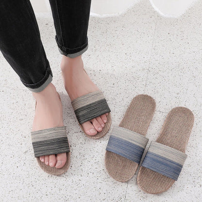 Linen slippers