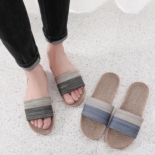Linen slippers