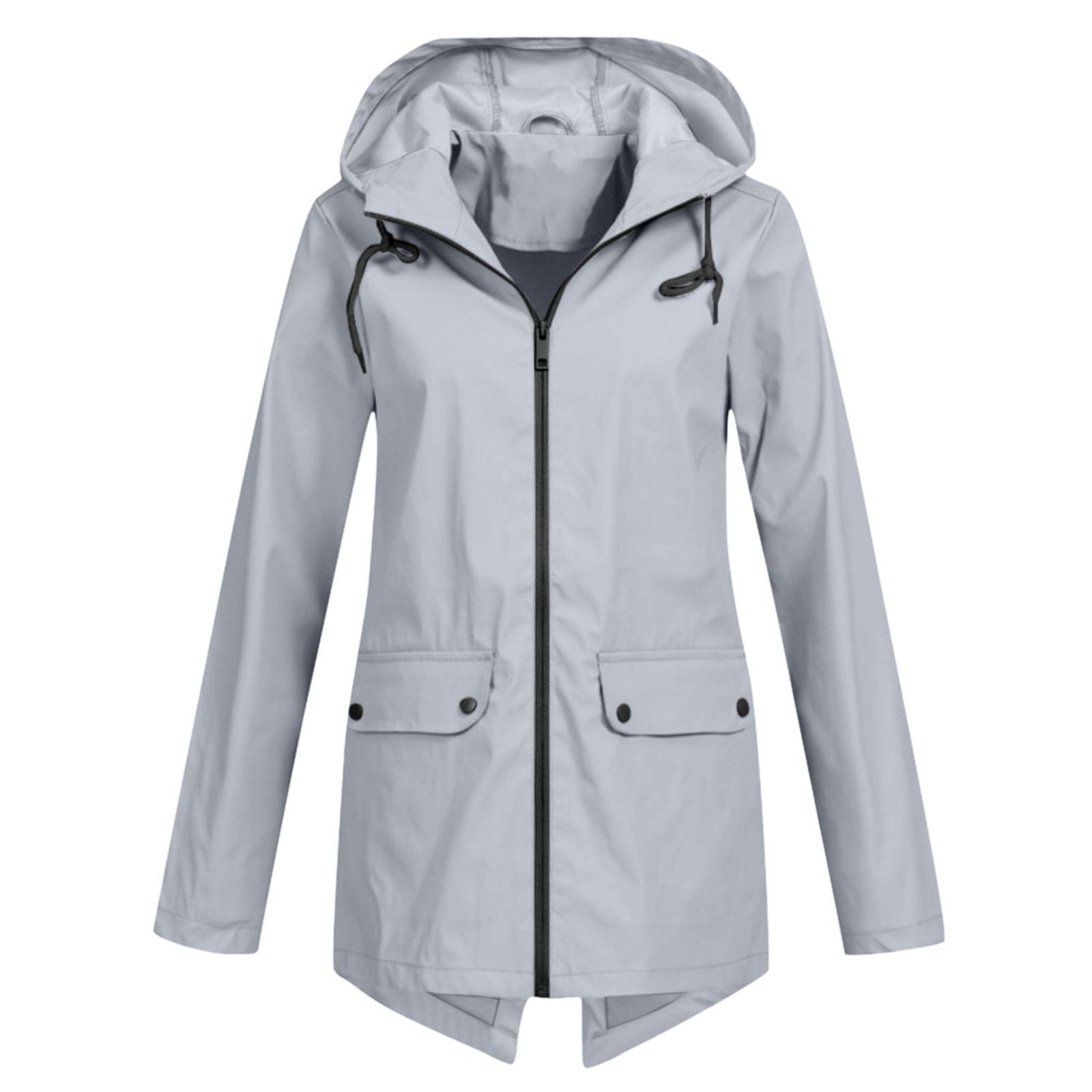 Waterproof Clothing Zipper Hooded Lightweight Outdoor Waterproof Raincoat Jacket Thin Outdoor Coat For Women