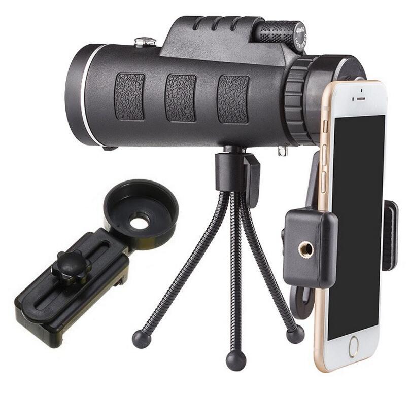 Lightweight portable monocular with lens cap