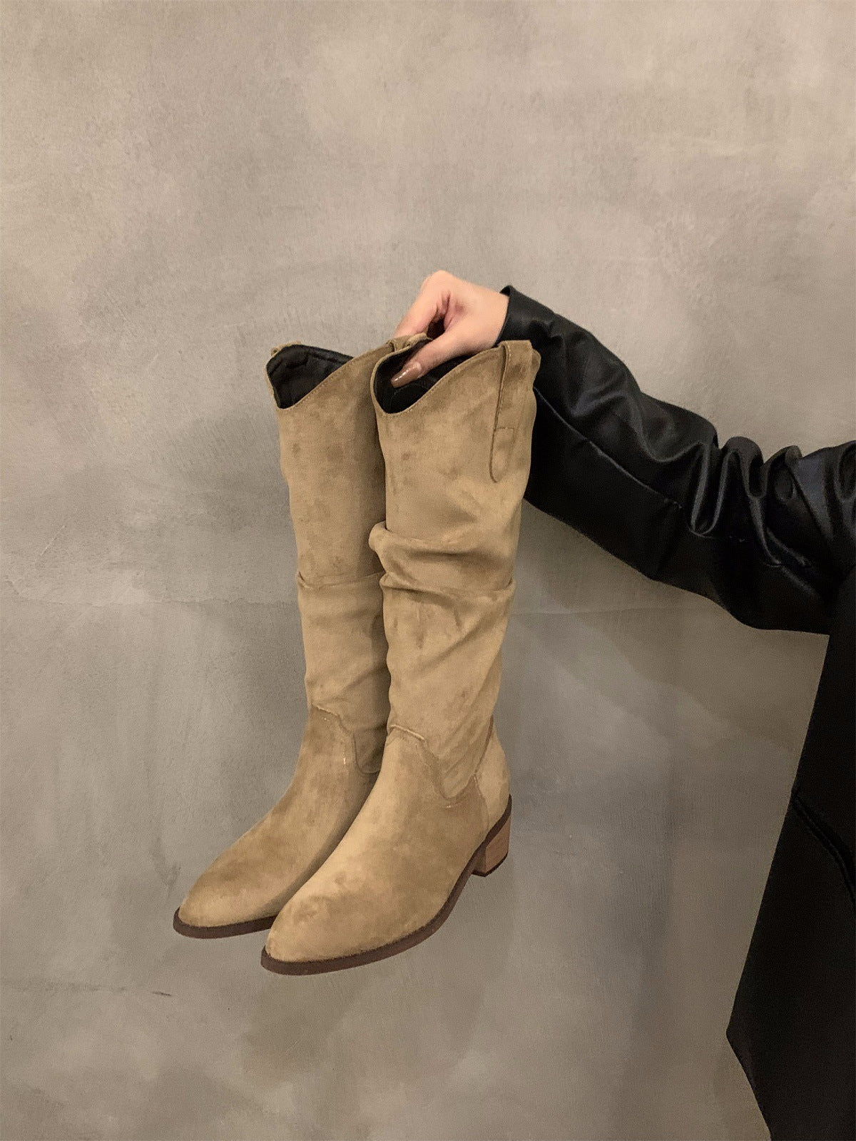 Pointed-toe Western Denim Boots Children