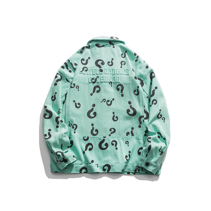 Individual Print Lapel Unisex Casual Jacket For Men And Women