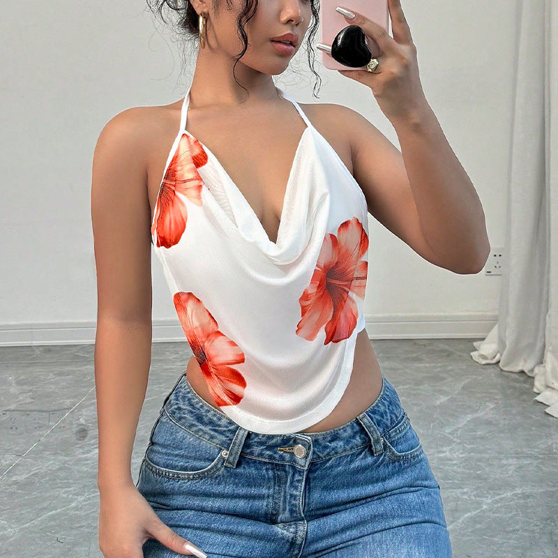 Top Vacation Style Hot Girl Camisole Halter