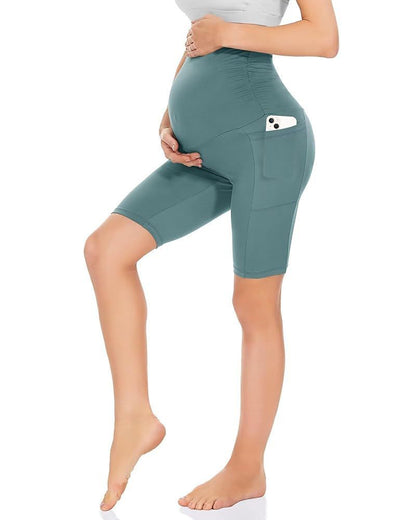 Five-point Pocket Maternity Pants High Waist Slim Fit Maternity Pants