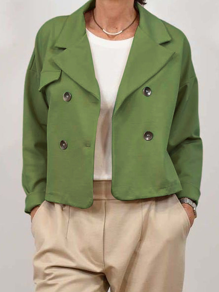 Jacket Women's Casual Temperament Women's Clothing High-end Sense Short Double-breasted Small Suit