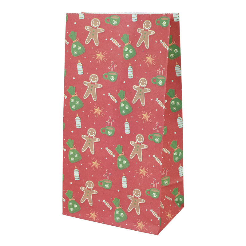 Christmas Wrapped Paper Bags Snowman Snowflakes No Mention