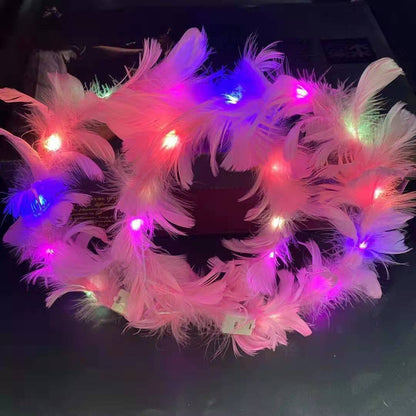 Angel Headband Christmas Headwear With Lights