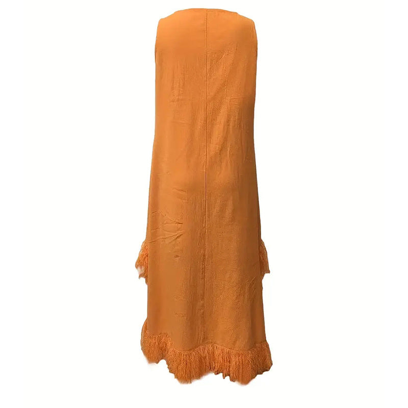 Boho cowgirl dress with tassels