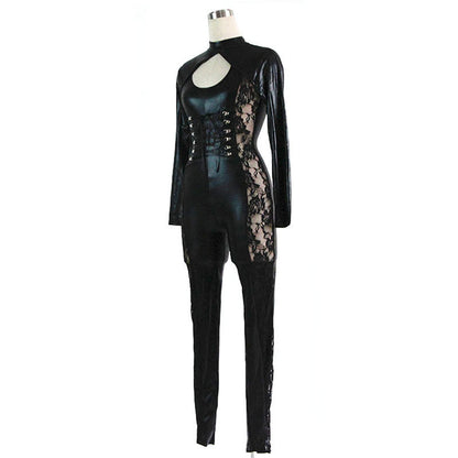 Women's Fashion One Piece Leather Costumes