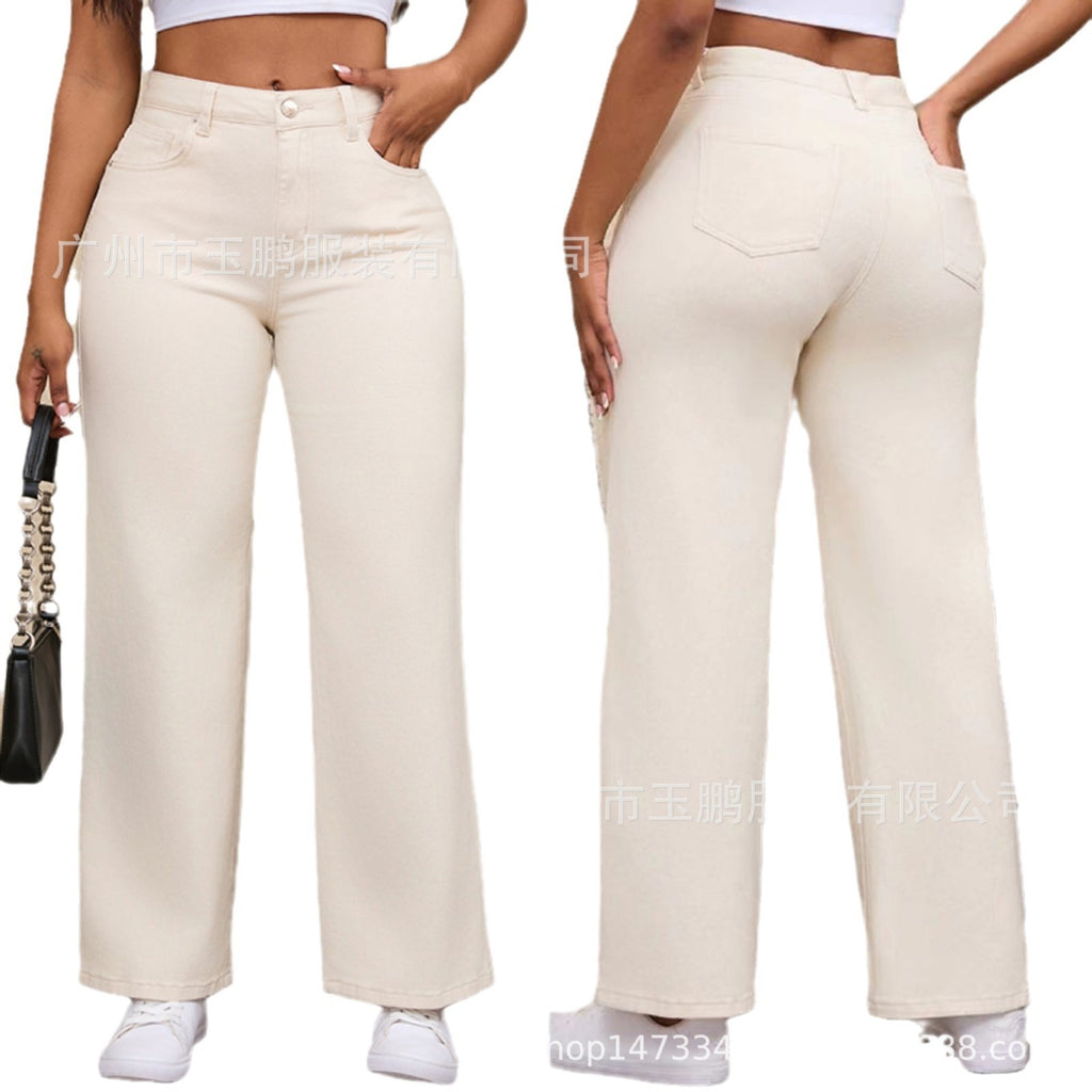 Autumn Straight Jeans Women's Wide Leg