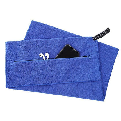 Sports Gym Towel Hooded Invisible Zipper Apron