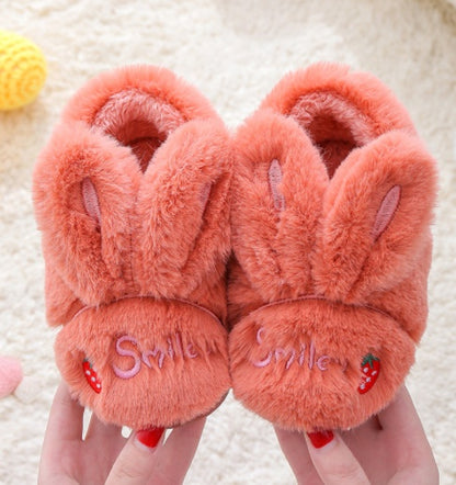 Thick Bottom Non Slip Baby Cute Indoor And Outdoor Home Fur Slippers
