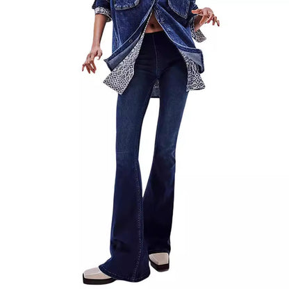 Low Waist Stretch Flared Jeans