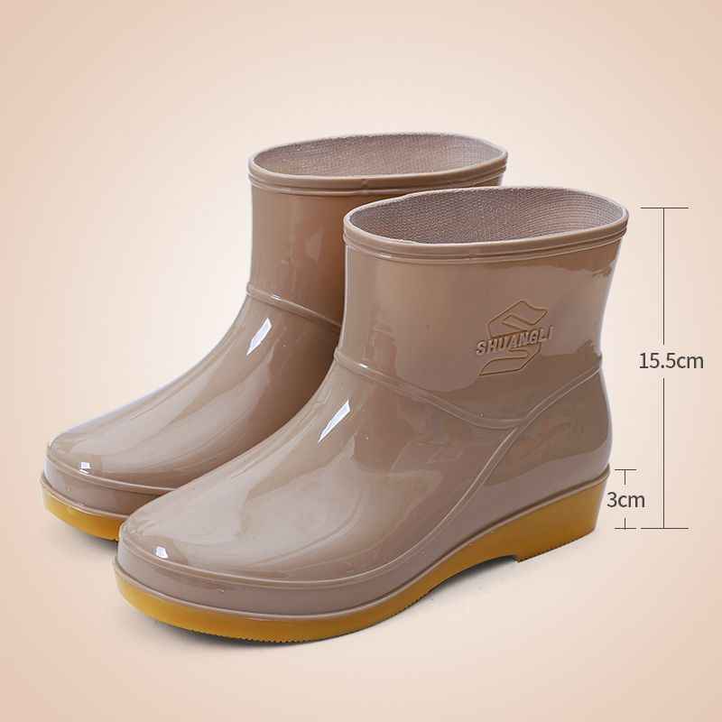 Women's Low-cut Rain Boots Non-slip Waterproof Tendon Bottom