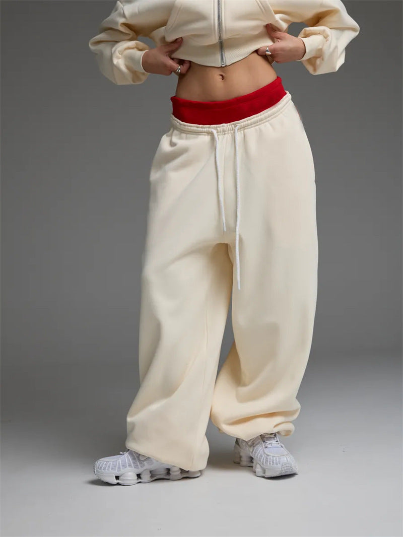 Casual Straight-leg Wide Leg Sweatpants