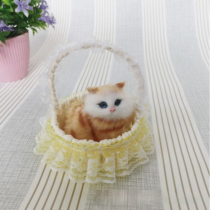 Lace Cabas Cat Fur Ornaments Children's Toys