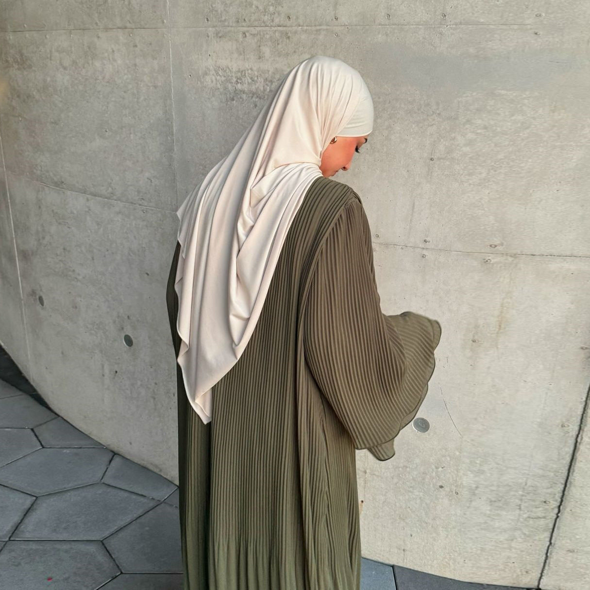 Dubai Pullover Robe Chiffon Pleated Dress